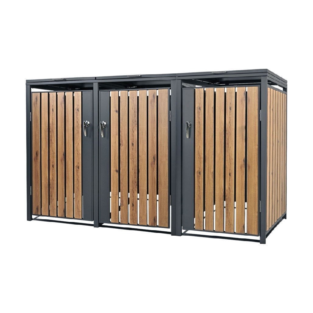 Abri de rangement extérieur en métal et bois - 200 x 100 x 120