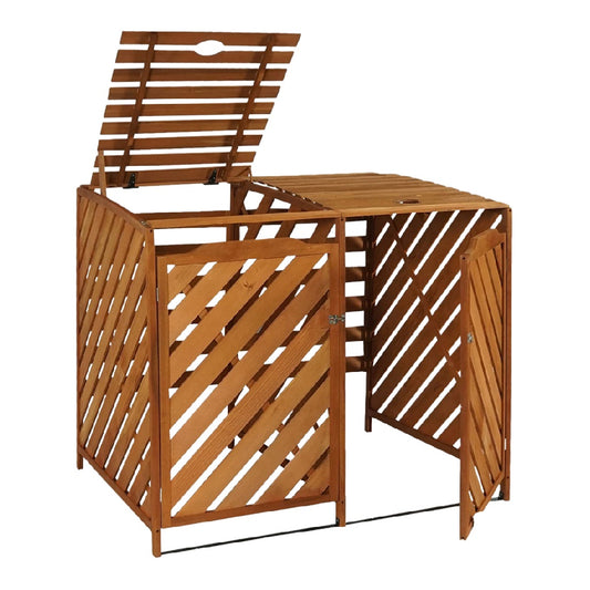 Coffre de rangement extérieur en bois - Pour le stockage de jardin et d'extérieur - Fabrication en bois - 120 x 80 x 100