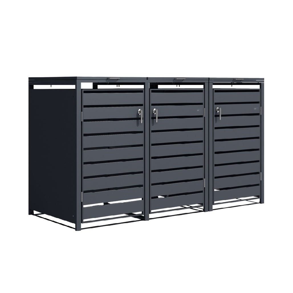 Meuble de rangement extérieur en métal - pour jardin ou terrasse - 150 x 45 x 90