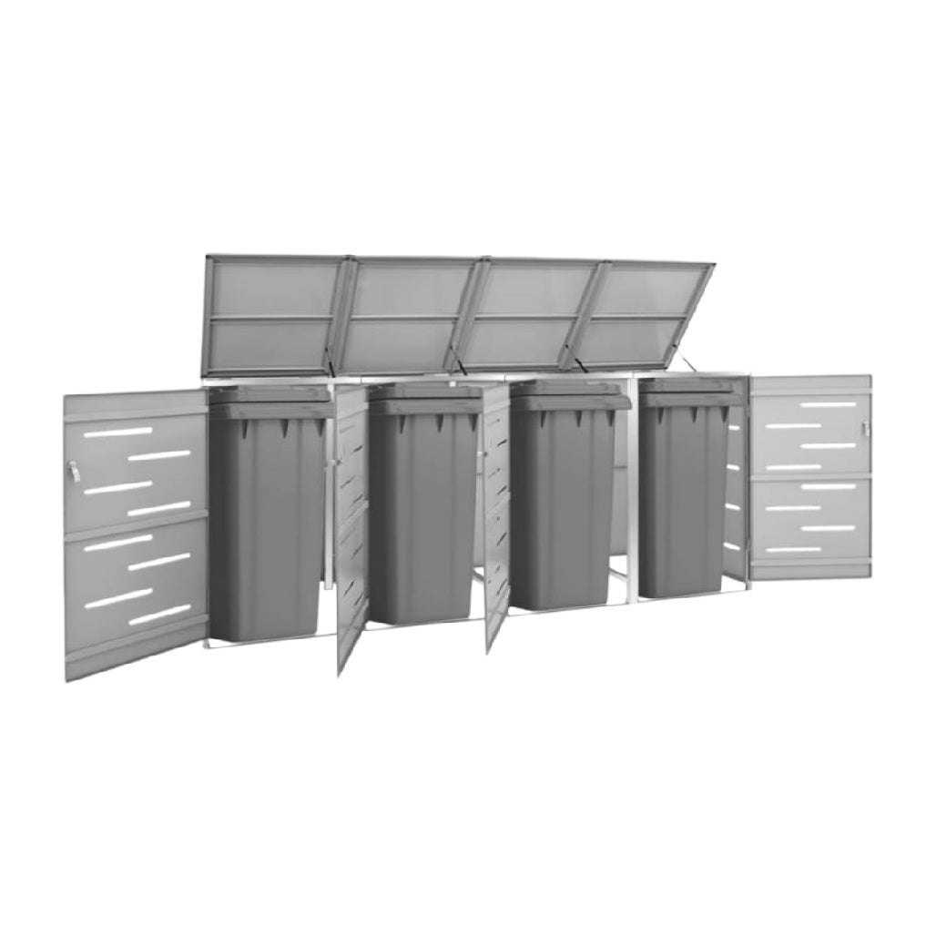 Container de rangement pour déchets en métal - 150 x 100 x 100