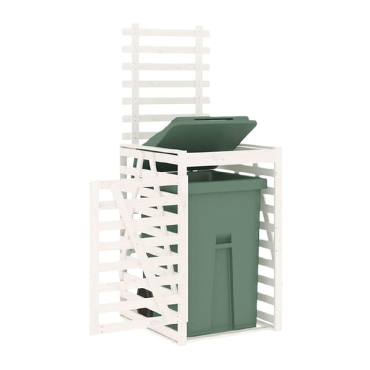 Système de rangement pour déchets en bois peint - utilisation en extérieur - dimensions 80 x 60 x 120